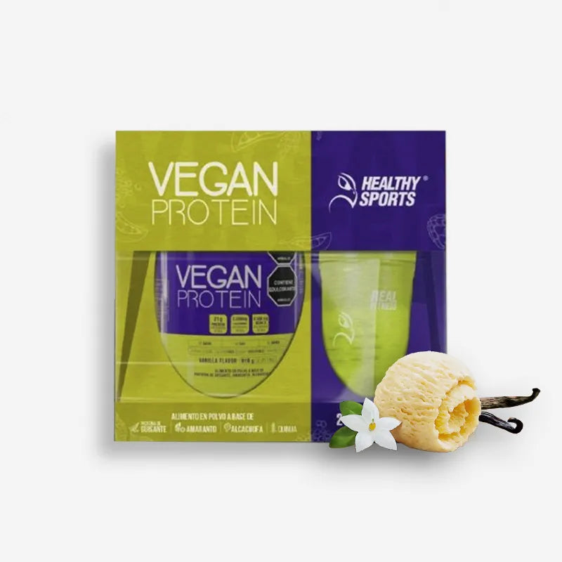 COMBO VEGAN PROTEIN 2 LIBRAS SABOR VAINILLA + SHAKER – HEALTHY SPORTS