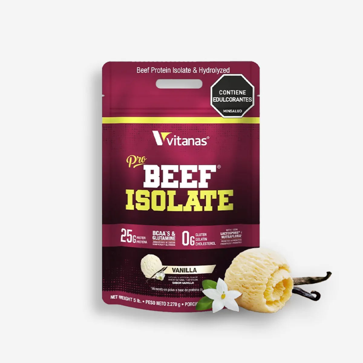 PRO BEEF ISOLATE 5 LIBRAS SABOR VAINILLA – VITANAS