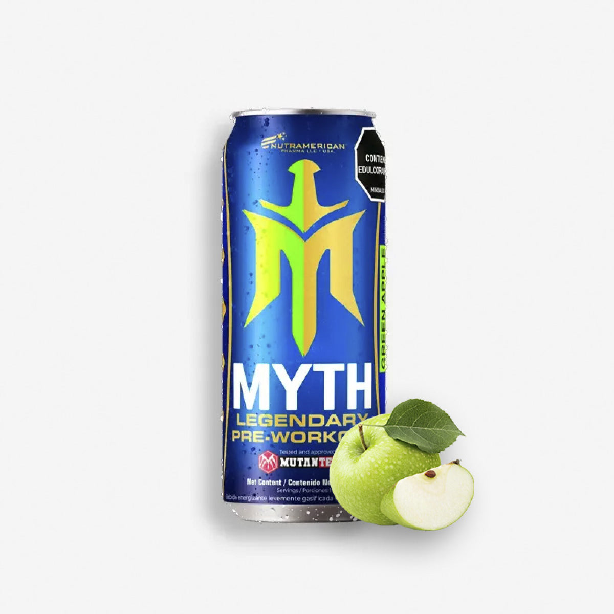 UNIDAD LATA MYTH LEGENDARY 250 MILILITROS SABOR GREEN APPLE – NUTRAMERICAN