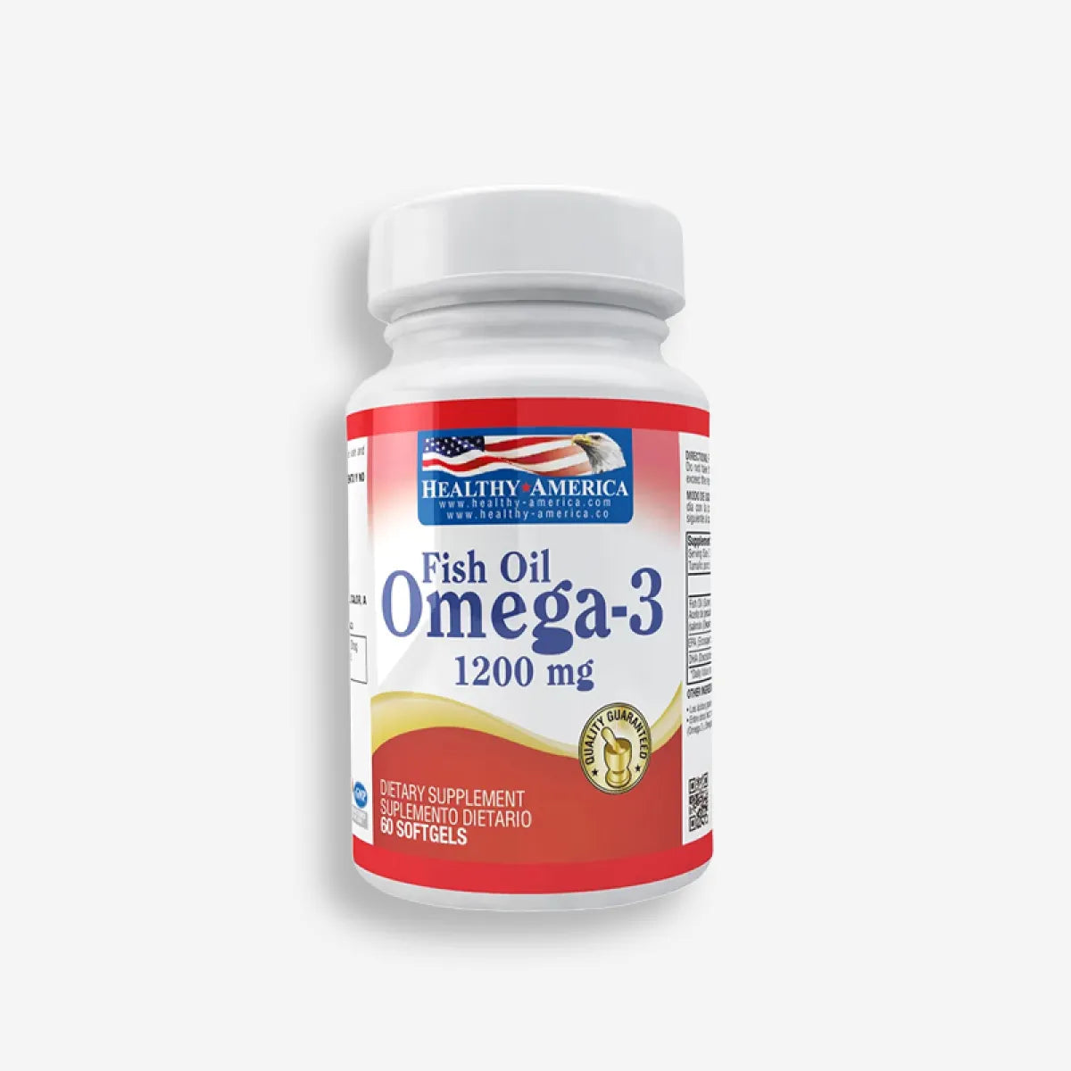 MINI OMEGA 3 1200MG – 60 PERLAS – HEALTHY AMERICA