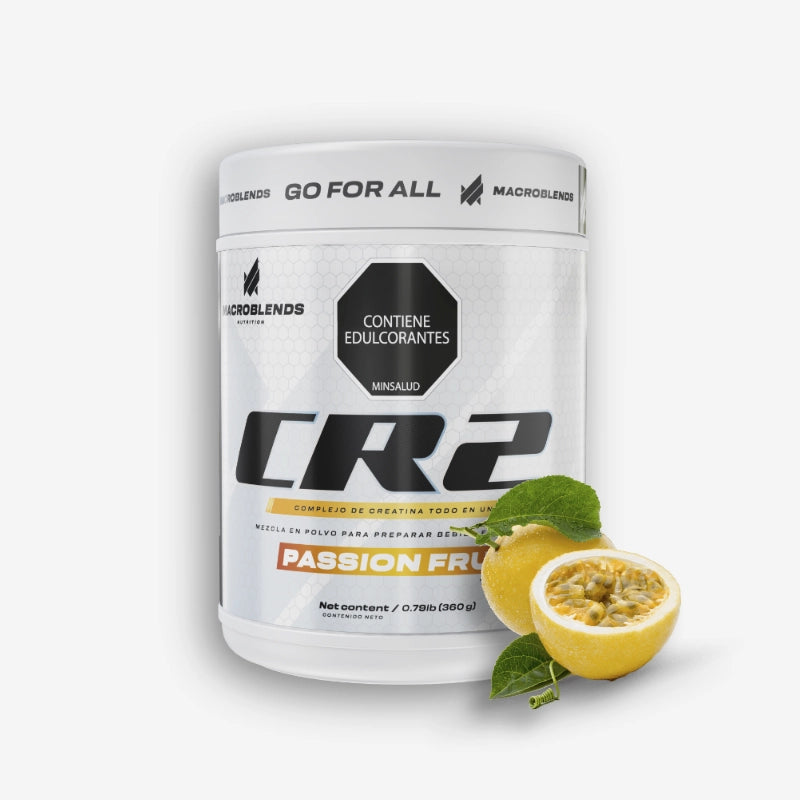 CR2 CREATINE 60 SERVICIOS SABOR PASSION FRUIT – MACRO BLENDS