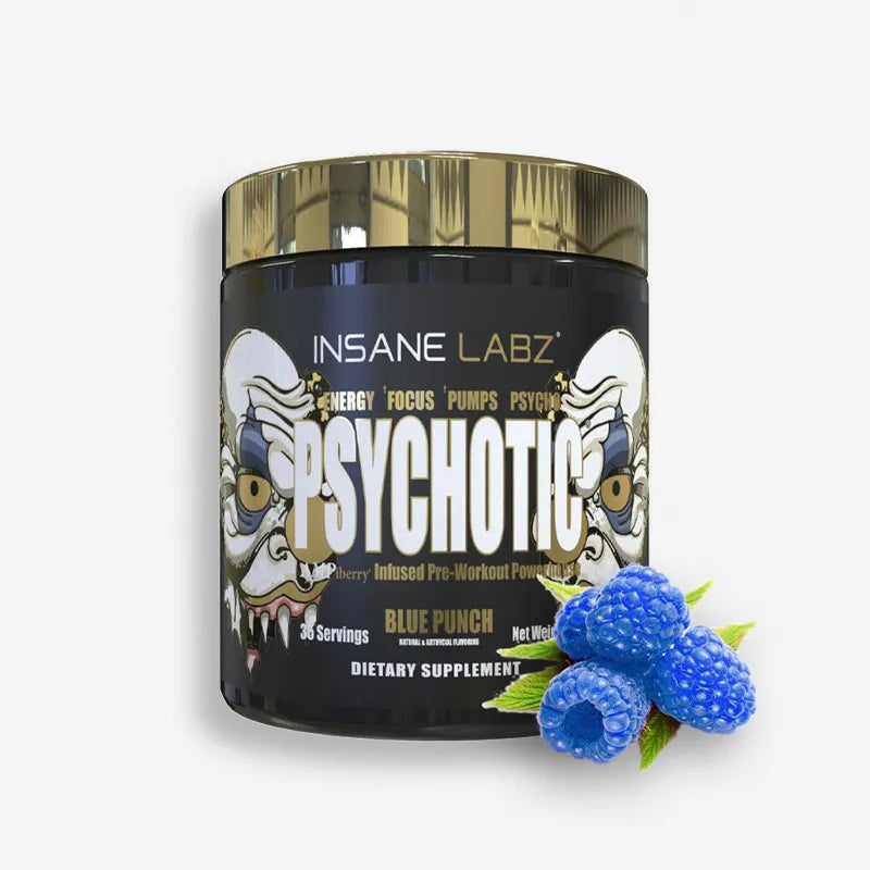 PSYCHOTIC GOLD 35 SERVICIOS SABOR BLUE PUNCH – INSANE LABZ