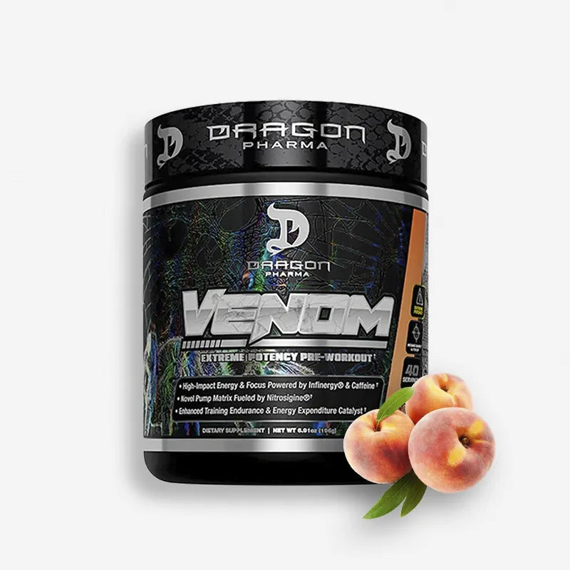 VENOM PREWORKOUT 40 SERVICIOS SABOR SOUR PEACH – DRAGON PHARMA