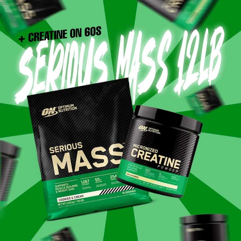 SERIOUS MASS 12 LB + CREATINE OPTIMUM 60 SERV