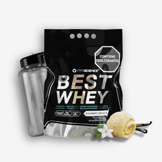 BEST WHEY 5 LIBRAS SABOR GOURMET VAINILLA + TERMO LITRO – PROSCIENCE