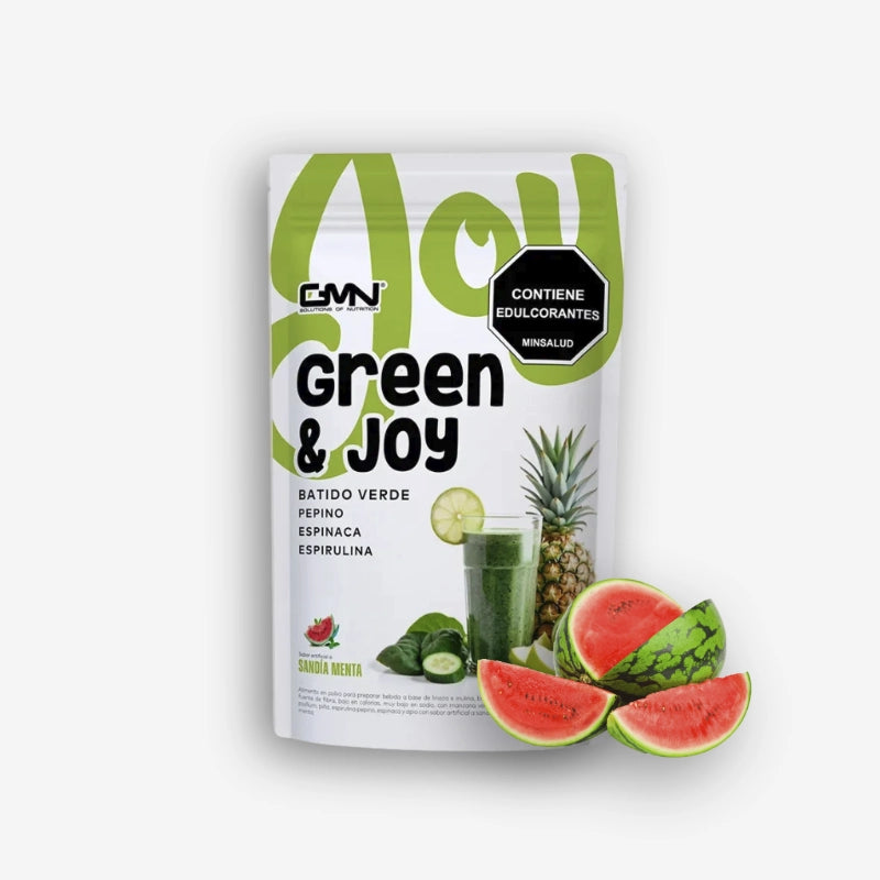 BATIDO VERDE GREEN & JOY 100 GRAMOS – 10 PORCIONES SABOR SANDIA MENTA – GMN