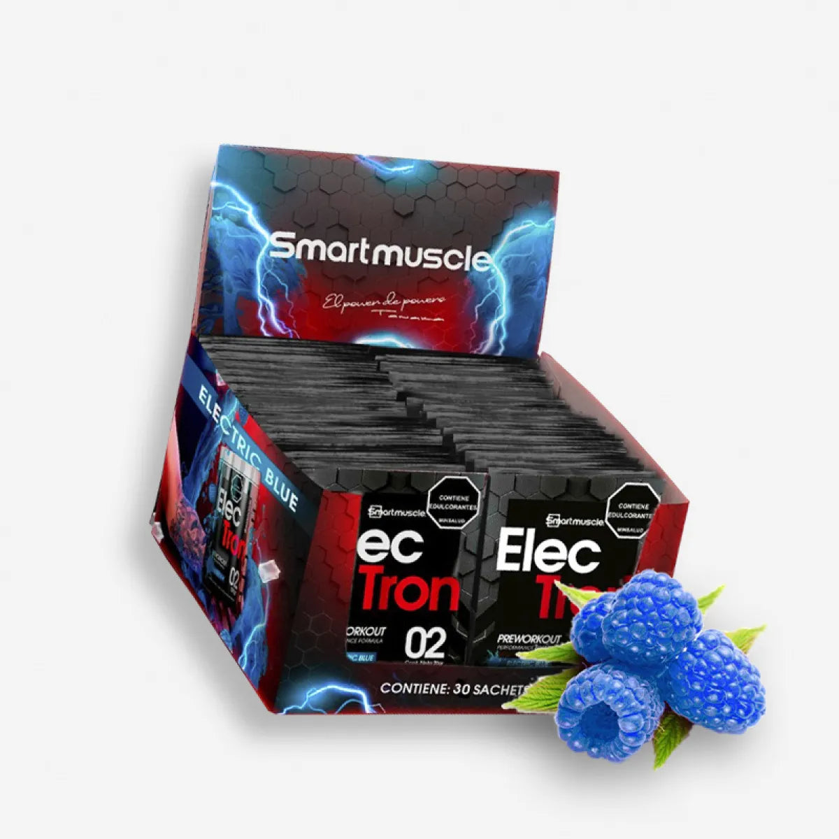 ELECTRON SACHETS X30 UNIDADES SABOR ELECTRY BLUE – SMART MUSCLE