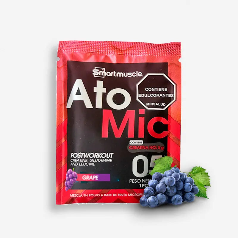 UNIDAD SOBRE ATOMIC 20 GRAMOS SABOR GRAPE – SMART MUSCLE