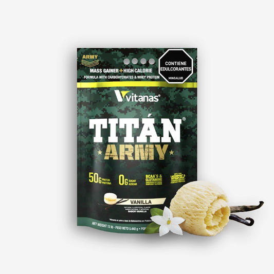 TITAN ARMY 12 LIBRAS SABOR VAINILLA + TERMO LITRO – VITANAS