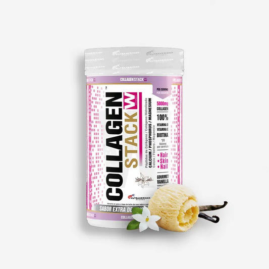 COLLAGEN STACK 585 GRAMOS SABOR VAINILLA – NUTRAMERICAN