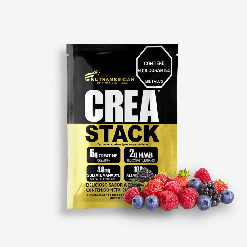 UNIDAD SOBRE CREA STACK 20 GRAMOS SABOR FRUTOS ROJOS – NUTRAMERICAN