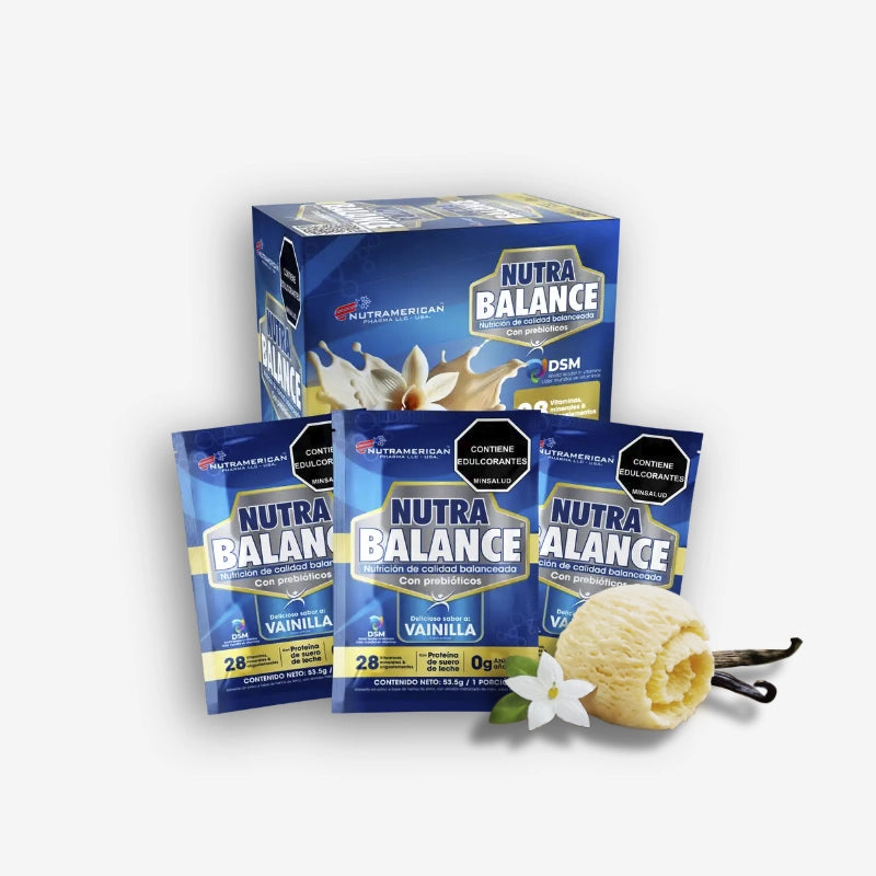 NUTRA BALANCE CAJA X8 SOBRES SABOR VAINILLA – NUTRAMERICAN