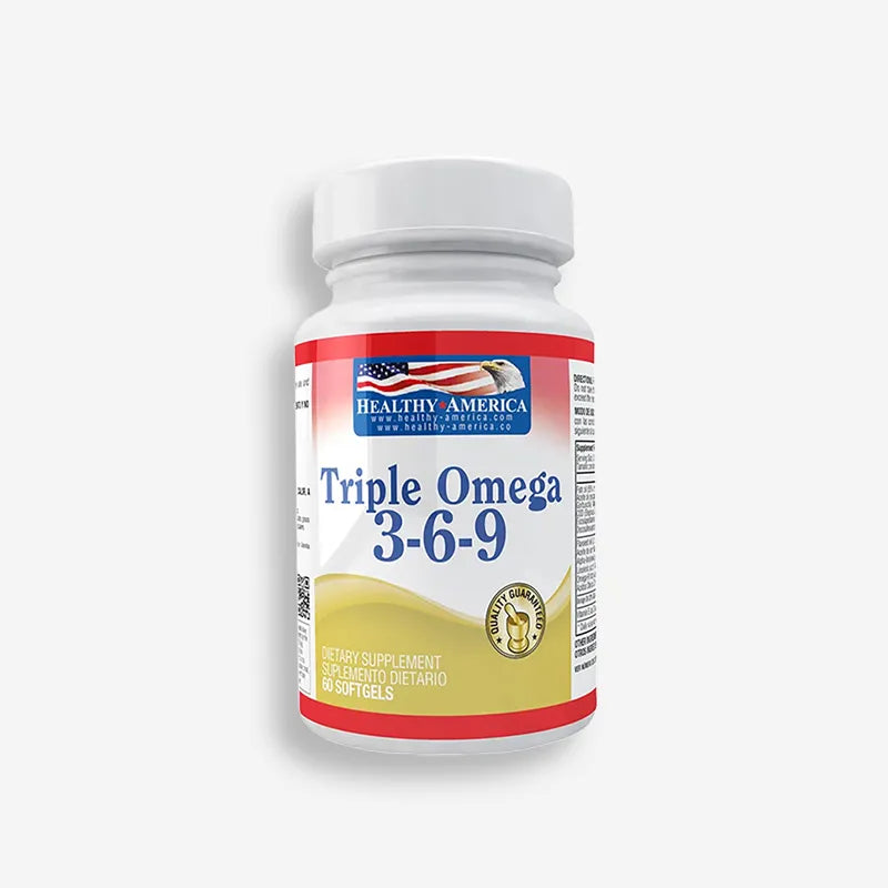 TRIPLE OMEGA 3-6-9 DE 60 PERLAS – 1200MG – HEALTHY AMERICA