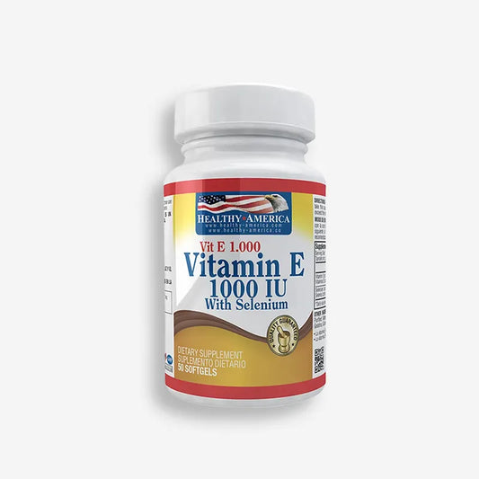 VITAMIN E – 50 PERLAS – 1000IU – HEALTHY AMERICA