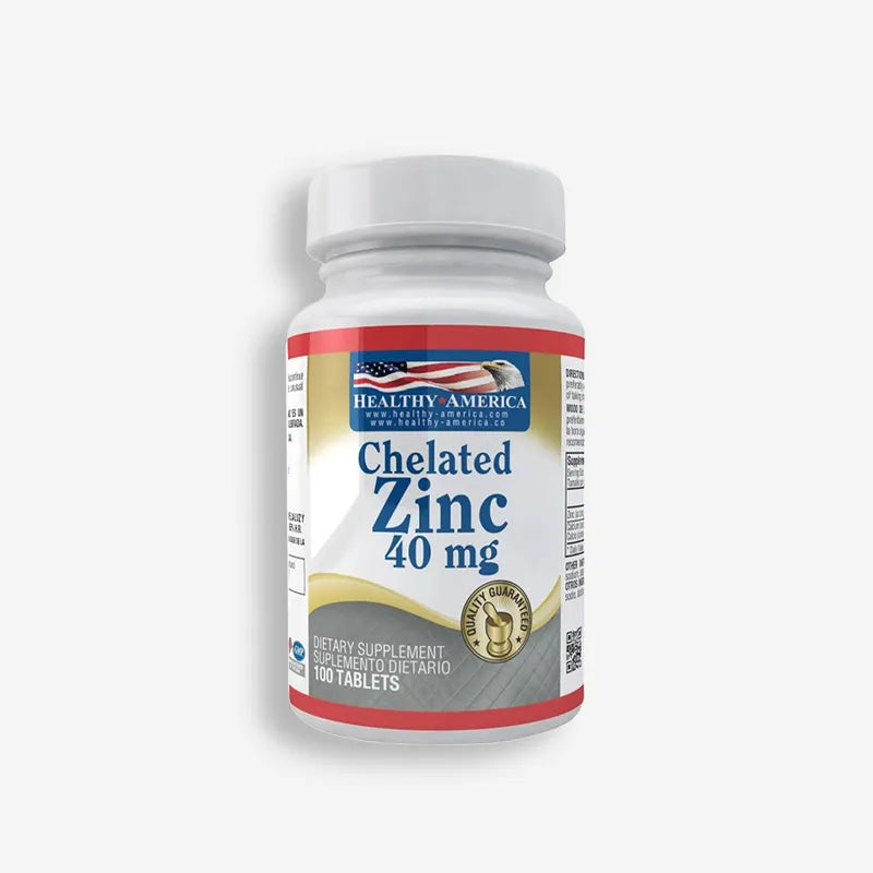 ZINC 40MG – 100 TABLETAS- HEALTHY AMERICA