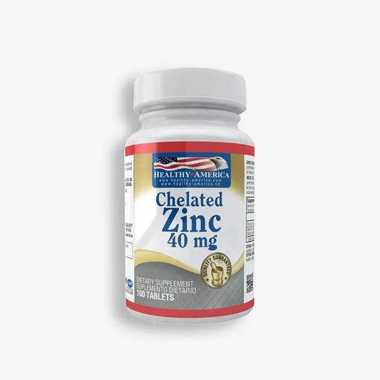 ZINC 40MG – 100 TABLETAS- HEALTHY AMERICA
