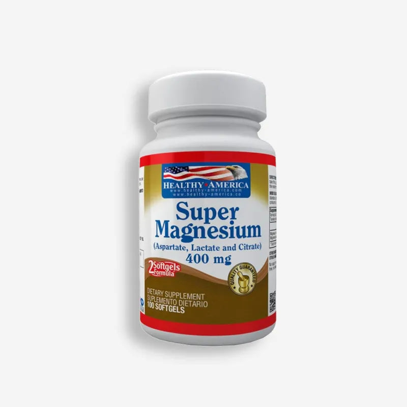 SUPER MAGNESIUM 400MG – 100 PERLAS – HEALTHY AMERICA
