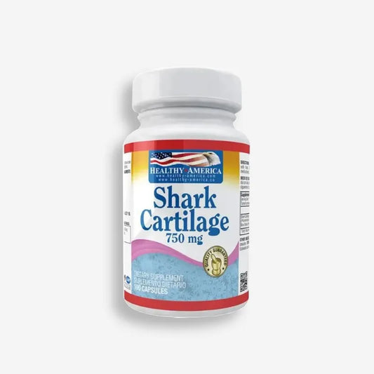 CARTILAGO DE TIBURON – SHARK CARTILAGE 750MG 100 TABLETAS – HEALTHY AMERICA