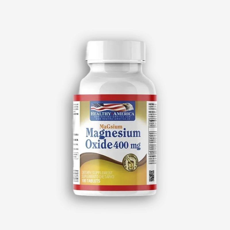 MAGNESIUM OXIDE 400MG 100 TABLETAS – HEALTHY AMERICA