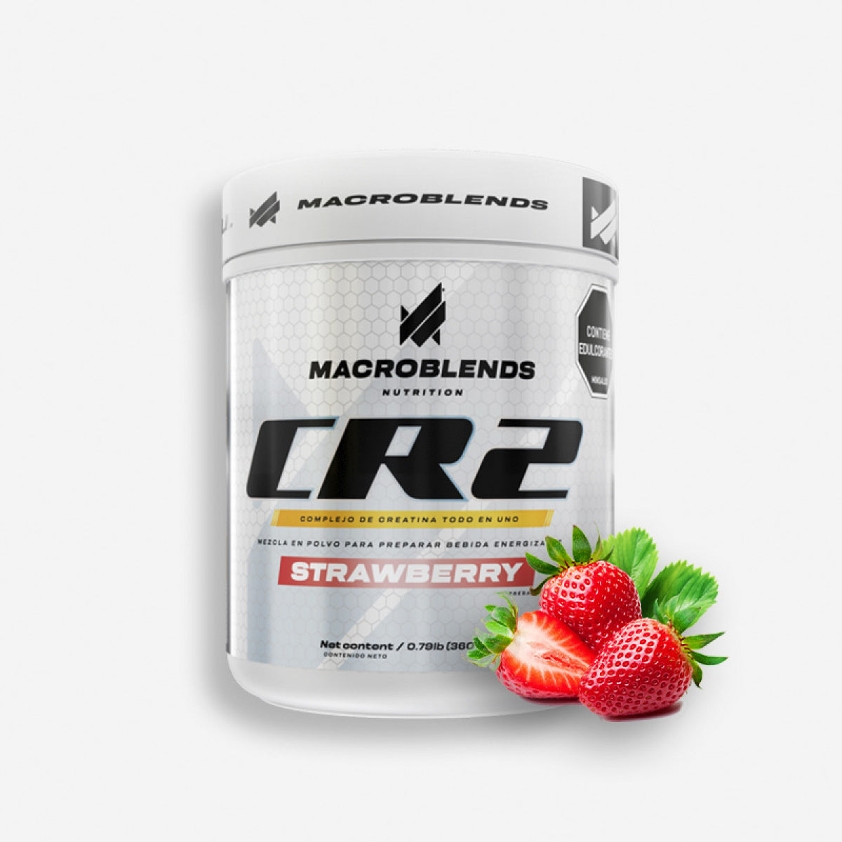 CR2 CREATINE 60 SERVICIOS SABOR FRESA – MACRO BLENDS