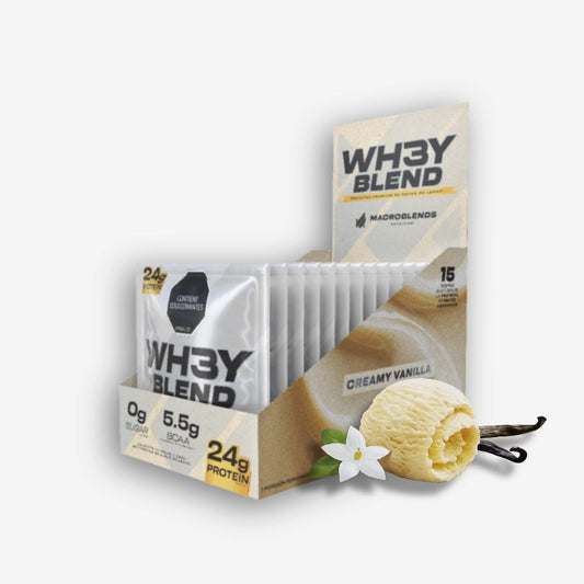 CAJA SACHETS WHEY BLEND X15 UNIDADES SABOR VAINILLA – MACRO BLENDS