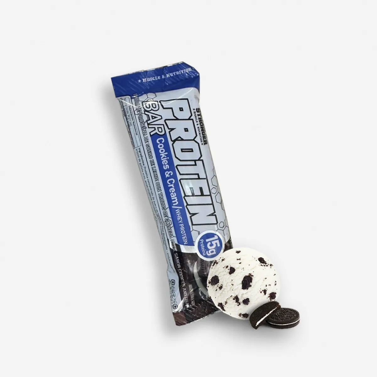 UNIDAD DOCTOR STRONGER WHEY PROTEIN BAR 50 GRAMOS SABOR COOKIES AND CREAM – STRONG BAR