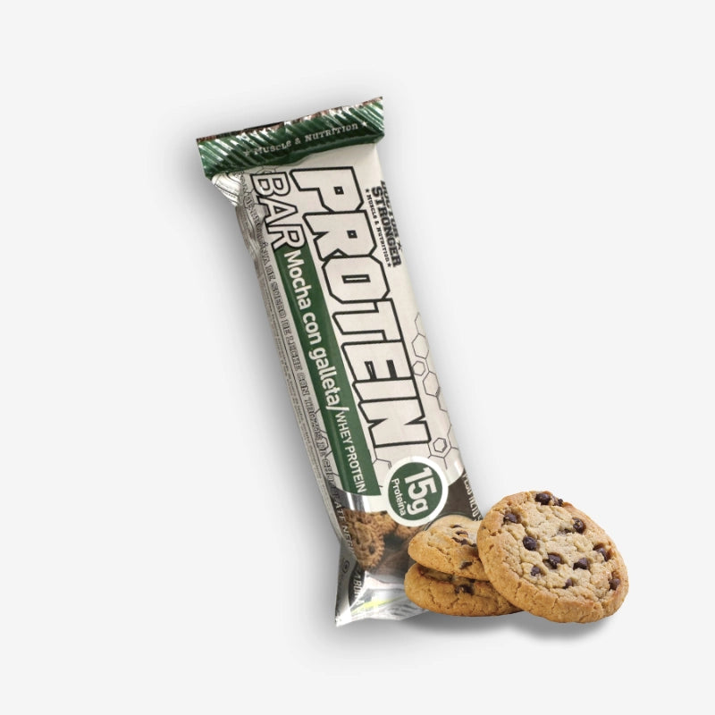 UNIDAD DOCTOR STRONGER WHEY PROTEIN BAR 50 GRAMOS SABOR MOCKA CON GALLETA – STRONG BAR