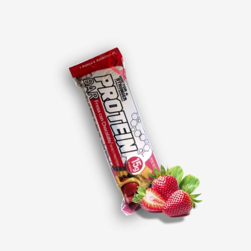 UNIDAD DOCTOR STRONGER WHEY PROTEIN BAR 50 GRAMOS SABOR FRESA – STRONG BAR