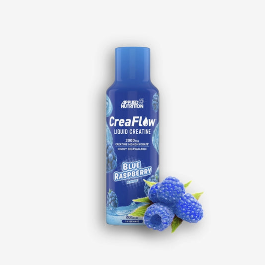 CREAFLOW LIQUID CREATINE MONOHYDDRATE 3000MG SABOR BLUE RASPBERRY – 500ML – APPLIED NUTRITION