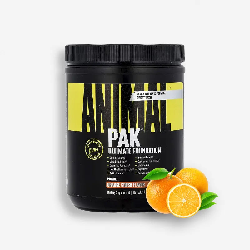 ANIMAL PAK POLVO 30 SERVICIOS SABOR ORANGE – UNIVERSAL