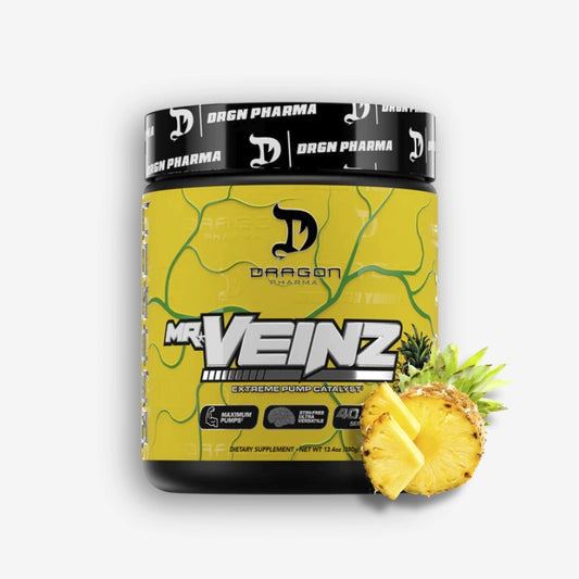 MR. VEINZ PRE-WORK OUT NO STIM 40 SERVICIOS SABOR PINEAPPLE – DRAGON PHARMA