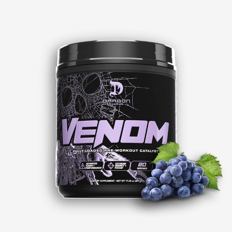 VENOM FULLY LOADED 20 SERVICIOS SABOR JAKED GRAPE – DRAGON PHARMA